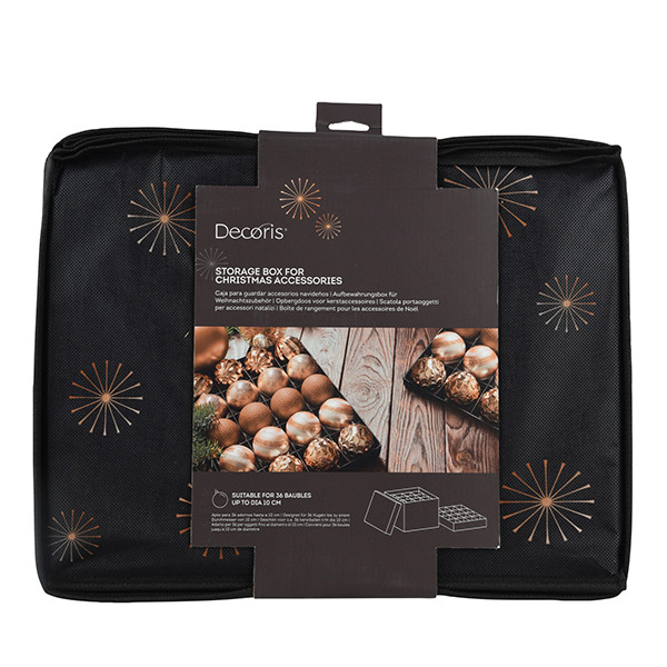 Opbergzak voor kerstballen Ø 10 cm | Bruin | Polyester | Decoris LLU00519 - 1