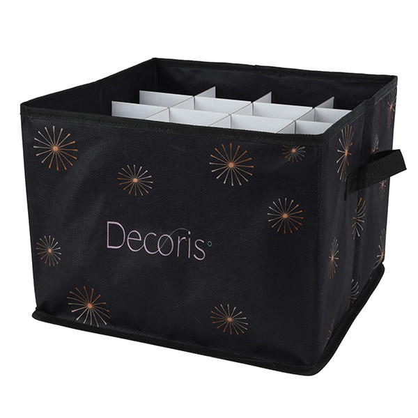 Opbergzak voor kerstballen Ø 10 cm | Bruin | Polyester | Decoris LLU00519 - 3