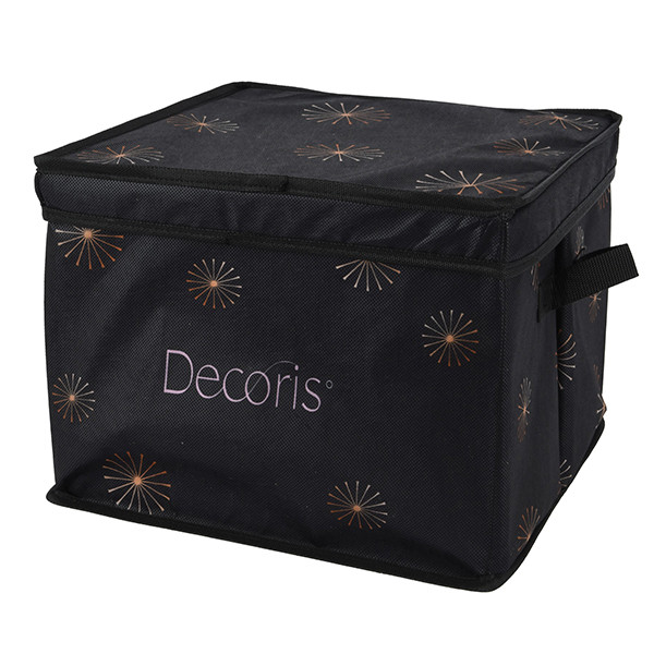 Opbergzak voor kerstballen Ø 8 cm | Bruin | Polyester | Decoris LLU00520 - 2