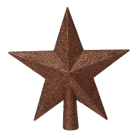 Piek kerstboom | Ster | Glitter | Espresso | Decoris LLU00398