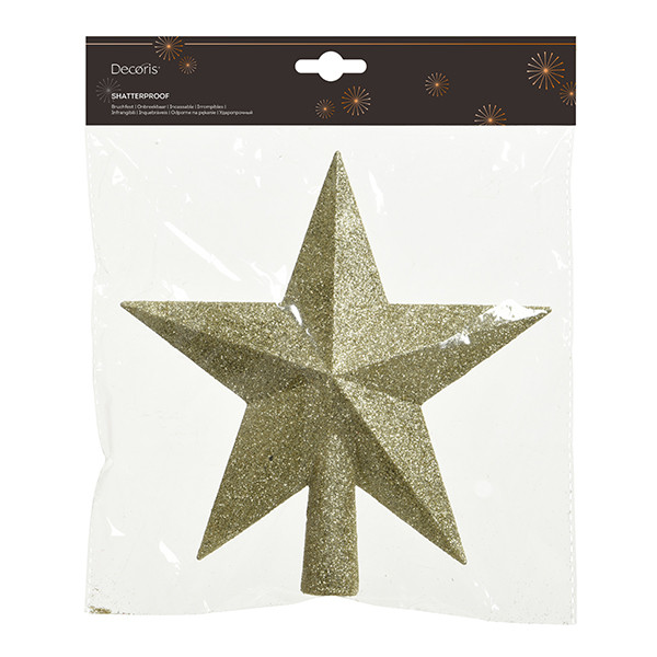 Piek kerstboom | Ster | Glitter | Goud | Decoris LLU00392 - 2