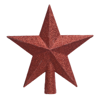 Piek kerstboom | Ster | Glitter | Kerstrood | Decoris LLU00393