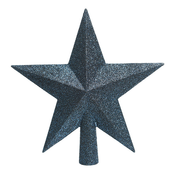 Piek kerstboom | Ster | Glitter | Nachtblauw | Decoris LLU00397 - 1