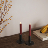 Led dinerkaars 15 cm | Bordeaux | 3D vlam | 2 stuks | Deluxe HomeArt LDH00071 - 1