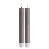Deluxe HomeArt Led dinerkaars 15 cm | Grijs | 3D vlam | 2 stuks | Deluxe HomeArt  LDH00043