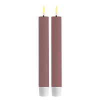 Deluxe HomeArt Led dinerkaars 15 cm | Licht paars | 3D vlam | 2 stuks | Deluxe HomeArt  LDH00169