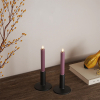 Led dinerkaars 15 cm | Licht paars | 3D vlam | 2 stuks | Deluxe HomeArt LDH00169 - 1