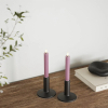 Led dinerkaars 15 cm | Licht paars | 3D vlam | 2 stuks | Deluxe HomeArt LDH00169 - 2