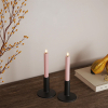 Led dinerkaars 15 cm | Roze | 3D vlam | 2 stuks | Deluxe HomeArt