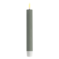 Deluxe HomeArt Led dinerkaars 15 cm | Salvie Green | 3D vlam | 2 stuks | Deluxe HomeArt  LDH00256