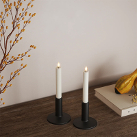Led dinerkaars 15 cm | Wit | 3D vlam | 2 stuks | Deluxe HomeArt LDH00015