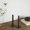Led dinerkaars 15 cm | Zwart | 3D vlam | 2 stuks | Deluxe HomeArt LDH00029 - 2