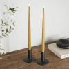 Led dinerkaars 2,2 x 38 cm | Curry | 3D vlam | 2 stuks | Deluxe HomeArt LDH00549 - 2