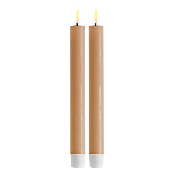 Deluxe HomeArt Led dinerkaars 24 cm | Caramel | 3D vlam | 2 stuks | Deluxe HomeArt  LDH00086 - 1