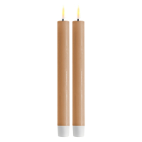 Deluxe HomeArt Led dinerkaars 24 cm | Caramel | 3D vlam | 2 stuks | Deluxe HomeArt  LDH00086