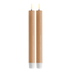 Deluxe HomeArt Led dinerkaars 24 cm | Caramel | 3D vlam | 2 stuks | Deluxe HomeArt  LDH00086