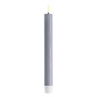 Deluxe HomeArt Led dinerkaars 24 cm | Dust blue | 3D vlam | 2 stuks | Deluxe HomeArt  LDH00242