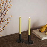 Led dinerkaars 24 cm | Geel | 3D vlam | 2 stuks | Deluxe HomeArt LDH00142