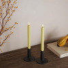Led dinerkaars 24 cm | Geel | 3D vlam | 2 stuks | Deluxe HomeArt