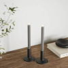 Led dinerkaars 24 cm | Grijs | 3D vlam | 2 stuks | Deluxe HomeArt LDH00044 - 2