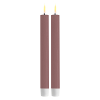 Deluxe HomeArt Led dinerkaars 24 cm | Licht paars | 3D vlam | 2 stuks | Deluxe HomeArt  LDH00170
