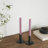 Led dinerkaars 24 cm | Licht paars | 3D vlam | 2 stuks | Deluxe HomeArt LDH00170 - 2