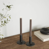 Led dinerkaars 24 cm | Mokka | 3D vlam | 2 stuks | Deluxe HomeArt LDH00114 - 2