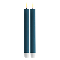 Deluxe HomeArt Led dinerkaars 24 cm | Petroleum | 3D vlam | 2 stuks | Deluxe HomeArt  LDH00058