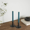 Led dinerkaars 24 cm | Petroleum | 3D vlam | 2 stuks | Deluxe HomeArt LDH00058 - 2