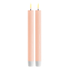Led dinerkaars 24 cm | Roze | 3D vlam | 2 stuks | Deluxe HomeArt