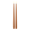 Led dinerkaars 28 cm | Caramel | 3D vlam | Shiny | 2 stuks | Deluxe HomeArt