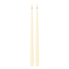 Led dinerkaars 28 cm | Cream | 3D vlam | Shiny | 2 stuks | Deluxe HomeArt