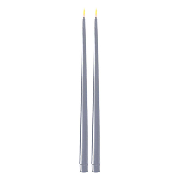Deluxe HomeArt Led dinerkaars 28 cm | Dust Blue | 3D vlam | Shiny | 2 stuks | Deluxe HomeArt  LDH00365 - 1