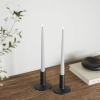 Led dinerkaars 28 cm | Dust Blue | 3D vlam | Shiny | 2 stuks | Deluxe HomeArt LDH00365 - 2