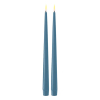 Led dinerkaars 28 cm | Ice Blue | 3D vlam | Shiny | 2 stuks | Deluxe HomeArt