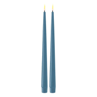 Deluxe HomeArt Led dinerkaars 28 cm | Ice Blue | 3D vlam | Shiny | 2 stuks | Deluxe HomeArt  LDH00369