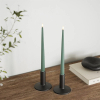Led dinerkaars 28 cm | Jade Green | 3D vlam | Shiny | 2 stuks | Deluxe HomeArt LDH00371 - 2