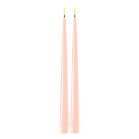 Deluxe HomeArt Led dinerkaars 28 cm | Light Pink | 3D vlam | Shiny | 2 stuks | Deluxe HomeArt  LDH00353