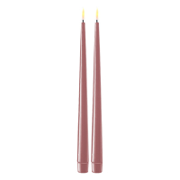 Deluxe HomeArt Led dinerkaars 28 cm | Light Purple | 3D vlam | Shiny | 2 stuks | Deluxe HomeArt  LDH00355