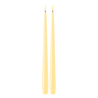 Deluxe HomeArt Led dinerkaars 28 cm | Light Yellow | 3D vlam | Shiny | 2 stuks | Deluxe HomeArt  LDH00351