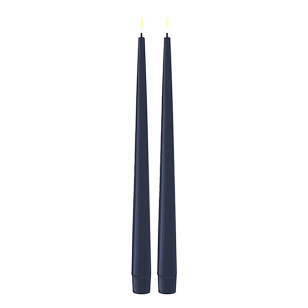 Deluxe HomeArt Led dinerkaars 28 cm | Royal Blue | 3D vlam | Shiny | 2 stuks | Deluxe HomeArt  LDH00373 - 1