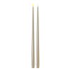 Led dinerkaars 28 cm | Sand | 3D vlam | Shiny | 2 stuks | Deluxe HomeArt