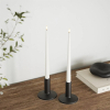 Led dinerkaars 28 cm | Wit | 3D vlam | Shiny | 2 stuks | Deluxe HomeArt LDH00333 - 2