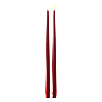 Deluxe HomeArt Led dinerkaars 38 cm | Bordeaux | 3D vlam | Shiny | 2 stuks | Deluxe HomeArt  LDH00342