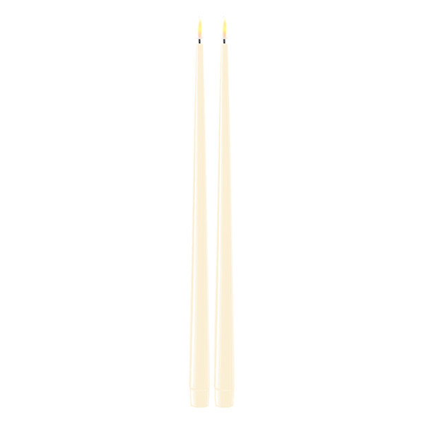 Deluxe HomeArt Led dinerkaars 38 cm | Cream | 3D vlam | Shiny | 2 stuks | Deluxe HomeArt  LDH00350 - 1