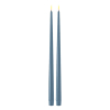 Led dinerkaars 38 cm | Ice Blue | 3D vlam | Shiny | 2 stuks | Deluxe HomeArt