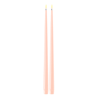 Deluxe HomeArt Led dinerkaars 38 cm | Light Pink | 3D vlam | Shiny | 2 stuks | Deluxe HomeArt  LDH00354