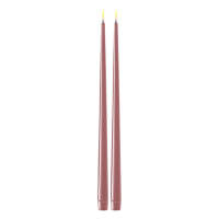 Deluxe HomeArt Led dinerkaars 38 cm | Light Purple | 3D vlam | Shiny | 2 stuks | Deluxe HomeArt  LDH00356