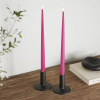 Led dinerkaars 38 cm | Magenta | 3D vlam | Shiny | 2 stuks | Deluxe HomeArt LDH00526 - 2