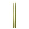Led dinerkaars 38 cm | Olive Green | 3D vlam | Shiny | 2 stuks | Deluxe HomeArt